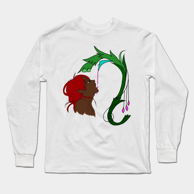 Copy of Elf drinking from a flower Long Sleeve T-Shirt by RavenRarities